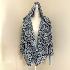 KATYDID Sherpa cardigan with hood